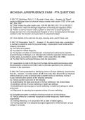MICHIGAN JURISPRUDENCE EXAM - PTA QUESTIONS