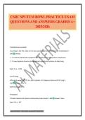 CSRC SPUTUM BOWL PRACTICE EXAM QUESTIONS AND ANSWERS GRADED A&plus; 2025&sol;2026