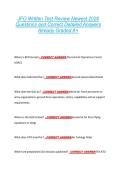 JFO Written Test Review Newest 2026  Questions and Correct Detailed Answers  Already Graded A&plus; 