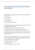 ASQ REVIEW QUESTIONS AND ANSWERS 2026 RATED 100&percnt; CORRECT&excl;&excl;