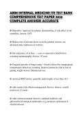 ABIM INTERNAL MEDICINE ITE TEST BANK COMPREHENSIVE TEST PAPER 2026 COMPLETE ANSWERS ACCURATE