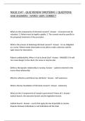 NSGD 2147 - QUIZ REVIEW &lpar;MIDTERM&rpar; &vert; QUESTIONS AND ANSWERS &vert; RATED 100&percnt; CORRECT