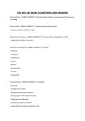 CSU HES 145 EXAM 1 QUESTIONS AND ANSWERS