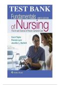 Test Bank Fundamentals of Nursing 9th Edition by Carol Taylor Pamela Lynn Jennifer Bartlett&vert;&vert;ISBN NO-&vert;&vert;ISBN NO-&vert;&vert;Complete Guide A&plus;