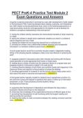 PECT PreK-4 Practice Test Module 2 Exam Questions and Answers