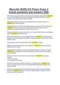 Maryville NURS 615 Pharm Exam 2 Actual questions and answers 2026&period;