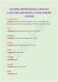 ANATOMY AND PHYSIOLOGY LAB EXAM 1 LATEST 2025 &sol; 2026 GRADED A&plus; WITH VERIFIED ANSWERS
