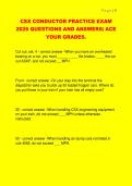 CSX CONDUCTOR PRACTICE EXAM  2026 QUESTIONS AND ANSWERS&vert; ACE  YOUR GRADES&period; 