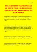 CSX CONDUCTOR TRAINING WEEK 5  AIR BRAKE&sol; TRAIN HANDLING RULES  2026 QUESTIONS AND ANSWERS&vert; ACE  YOUR GRADES&period;