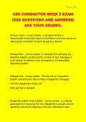 CSX CONDUCTOR WEEK 2 EXAM  2026 QUESTIONS AND ANSWERS&vert;  ACE YOUR GRADES&period;