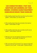 CSX CONDUCTOR WEEK 4 TEST 2026  QUESTIONS AND ANSWERS&vert; ACE YOUR  GRADES- COVERING HAZMAT&sol;EQUIPMENT  HANDLING&sol;AIR BRAKE TRAIN HANDLING&period; 