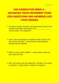 CSX CONDUCTOR WEEK 6 -  ADVANCED TRAIN MOVEMENT EXAM  2026 QUESTIONS AND ANSWERS&vert; ACE  YOUR GRADES&period;