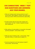 CSX CONDUCTORS - WEEK 1 TEST  2026 QUESTIONS AND ANSWERS&vert;  ACE YOUR GRADES&period;
