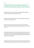 NURS 6501-Advanced Pathophysiology Quiz 1 certified Exam Questions With Correct Answers 