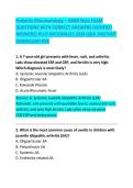 Pediatric Rheumatology Certification Exam