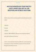 ASCP MLS HEMATOLOGY EXAM PRACTICE LATEST UPDATE 2026-2027 