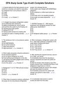 EPA Study Guide Type III with Complete Solutions