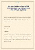 New Jersey Real Estate Exam 1 LATEST UPDATE 2026-2027 ALL 350 QUESTIONS AND DETAILED SOLUTIONS