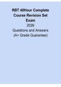 RBT 40-Hour Complete Course Revision Set