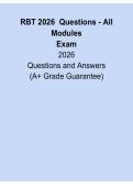 RBT 2026 Exam Questions&colon; All Modules Practice Set