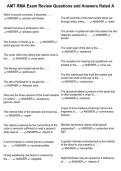 AMT RMA Exam Review Questions and Answers Rated A