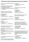 ENA Thoracic trauma Test Questions and Answers Graded A
