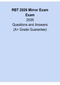 RBT 2026 Mirror Exam&colon; Realistic Certification Practice