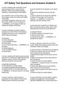 ATI Safety Test Questions and Answers Graded A