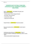HONDROS NUR 185 FINAL EXAM 2026 UPDATED ACTUAL EXAM WITH CORRECT SOLUTIONS