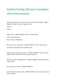 hondros Nursing 185 exam 2 questions with correct answers