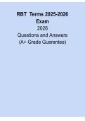 RBT Exam Terms 2025&ndash;2026&colon; Key Definitions Guide