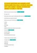 SCI EXAMS QUESTIONS AND ANSWERS LATEST DOWNLOADED 2025&sol;2026 A COMPLETE SOLUTION WITH 100&percnt; CORRECT VERIFIED ANSWERS BEST GRADED TO SCORE A&plus; FOR PASS