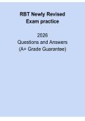 RBT Newly Revised 2026 Exam Practice&colon; Updated Prep