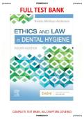 Test Bank with Complete Answer Guide &ndash; Ethics and Law in Dental Hygiene &lpar;4th Edition&rpar; By Beemsterboer &vert; All Chapters Covered &vert; Rated A&plus; &vert; Latest Edition