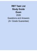 RBT Task List Study Guide&colon; Certification Review