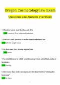 Oregon Cosmetology Law Exam Latest Update 2026 &ndash; PDF
