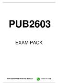 PUB2603 EXAM PACK 2026
