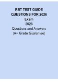 RBT Test Guide Questions for 2026 Exam