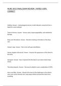 NURS 3015 FINAL EXAM REVIEW &vert; RATED 100&percnt; CORRECT