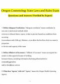 Oregon Cosmetology State Laws and Rules Exam Newest Update 2026 &ndash; PDF