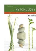 Test Bank for Psychology&colon;  Modules for Active Learning&comma;  12th Edition&comma; Dennis Coon&comma; John  O&period; Mittere