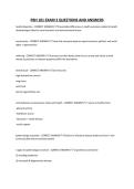 PBH 101 EXAM 3 QUESTIONS AND ANSWERS