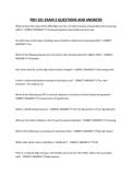 PBH 101 EXAM 2 QUESTIONS AND ANSWERS