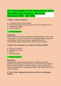 TCI -Therapeutic Crisis Intervention Exam Questions and Answers -Accurate Solutions 2026 &lpar;Set 200&rpar;