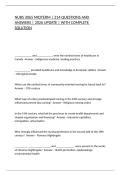 NURS 3065 MIDTERM &vert; 214 QUESTIONS AND ANSWERS &vert; 2026 UPDATE &vert; WITH COMPLETE SOLUTION