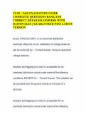 CUSP - T&D EXAM STUDY GUIDE COMPLETE QUESTIONS BANK AND CORRECT DETAILED ANSWERS WITH RATIONALES &vert;&vert; GUARANTEED PASS LATEST VERSION