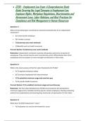 C233 &ndash; Employment Law Exam&colon; A Comprehensive Study Guide Covering Key Legal Concepts in Employment Law&comma; Employee Rights&comma; Workplace Regulations&comma; Discrimination and Harassment Laws&comma; Labor Relations&comma; and Best Practices for Compliance and Risk Management in Hu