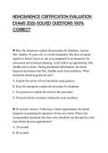 NDHCB&sol;NDHCE CERTIFICATION EVALUATION EXAMS 2026 SOLVED QUESTIONS 100&percnt; CORRECT