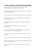 THE GREAT GATSBY CH 1-4 EXAM QUESTIONS AND ANSWERS