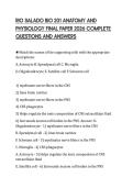 RIO SALADO BIO 201 ANATOMY AND PHYSIOLOGY FINAL PAPER 2026 COMPLETE QUESTIONS AND ANSWERS